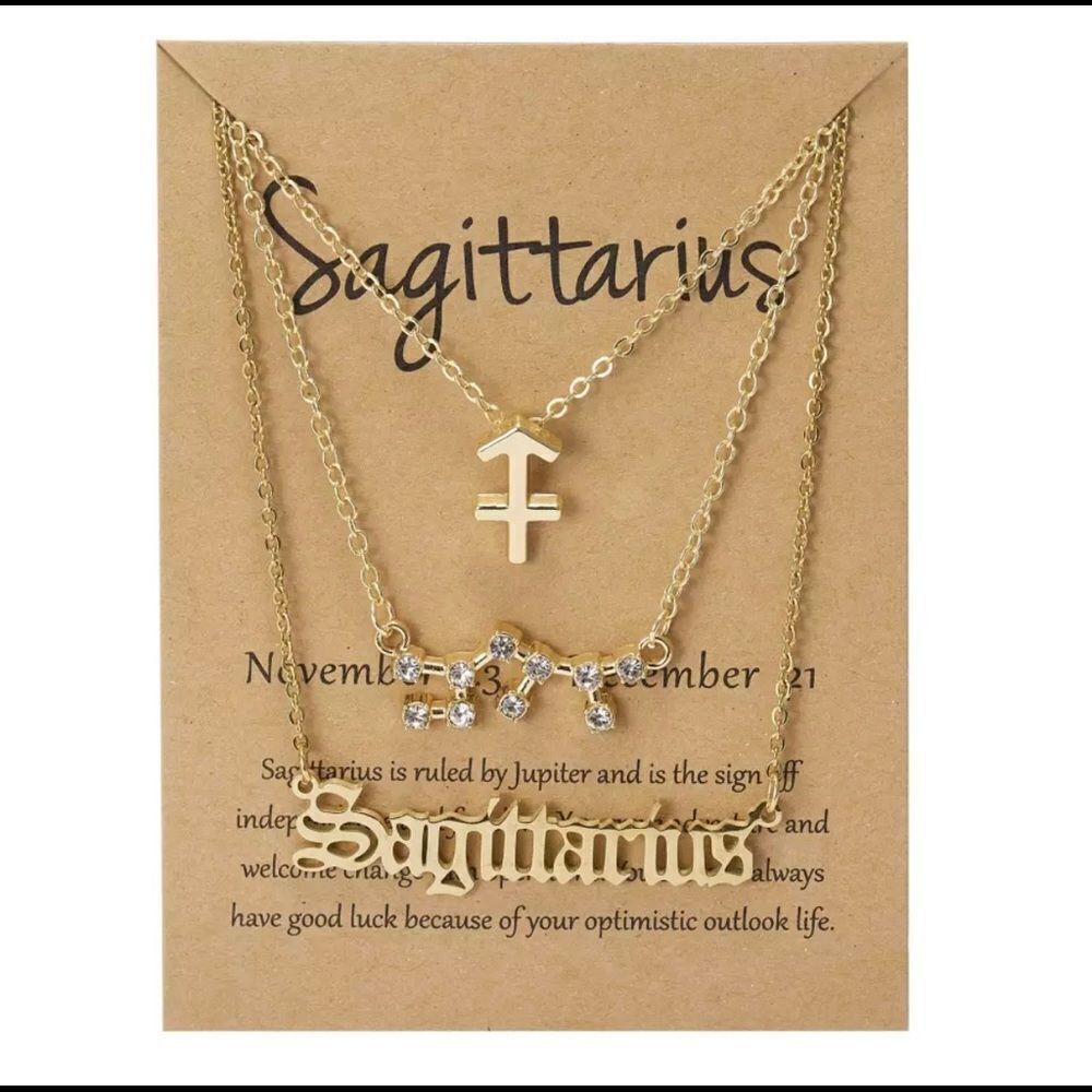 SAGITTARIUS 3 PIECE SET ZODIAC, CONSTELLATION, SIGNATURE NECKLACES